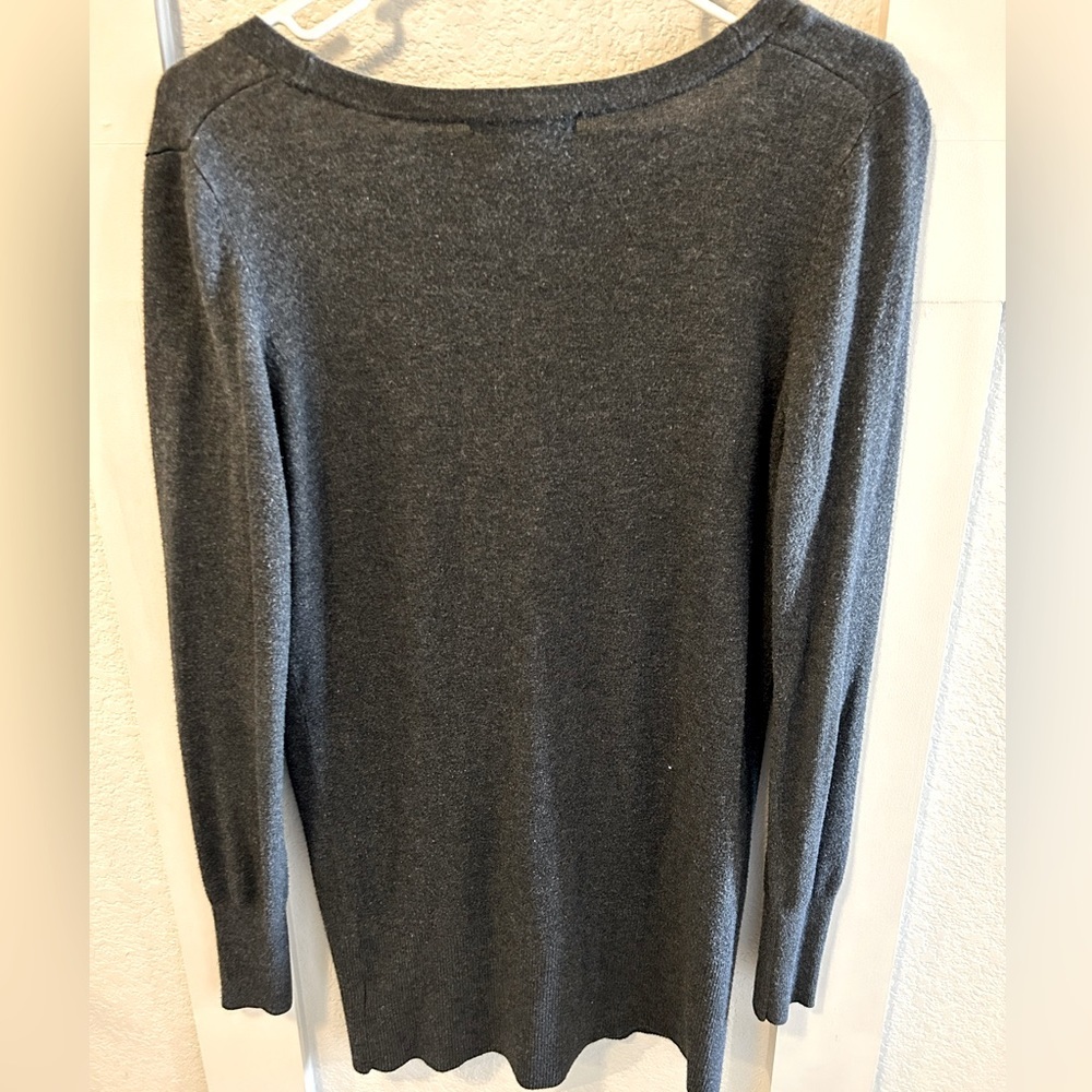 Forever 21 Charcoal Grey‎ Knit Cardigan Sweater - Picture 2 of 5